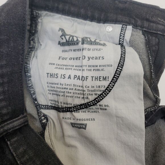 Levis Strauss 510 Black Jeans Mens 30x30 (30x26.5 Actual) SKINNY Denim Stretch - Picture 5 of 16